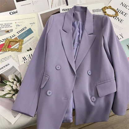Damen Blazer Zweireihig Elegant Schnitt Eveloria - Eveloria
