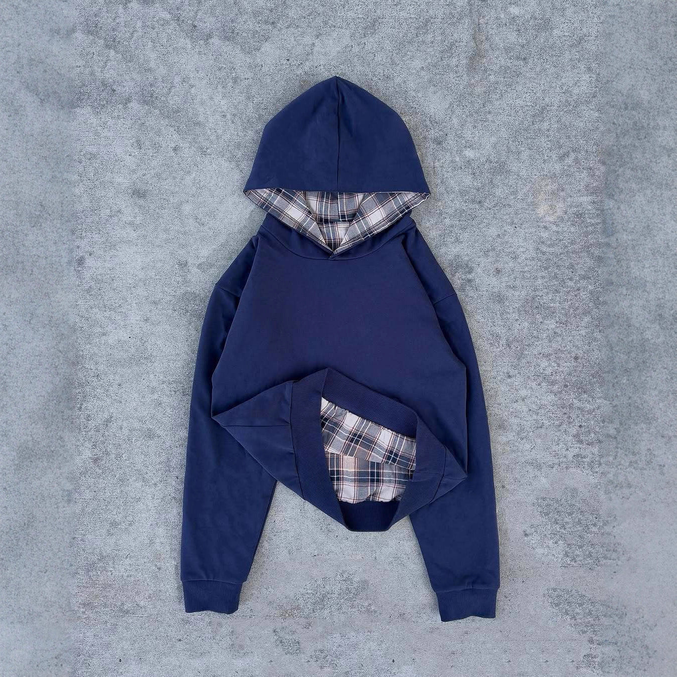 Damen Kapuzenpullover Karomuster Bequem Eveloria