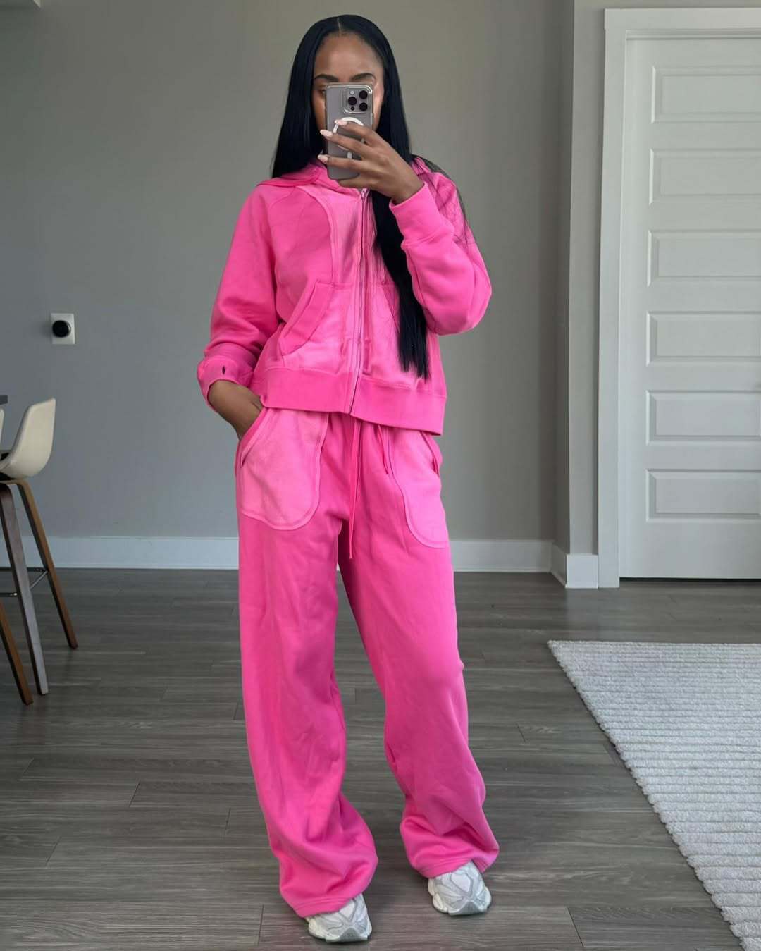 Damen Sportanzug Hoodie Weite Hosen Eveloria