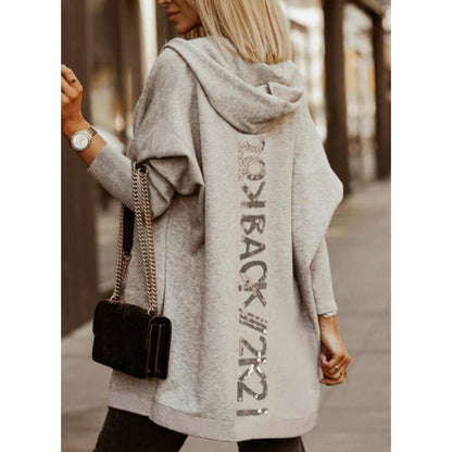 Damen Oversized Kapuzenjacke Lässig Eveloria