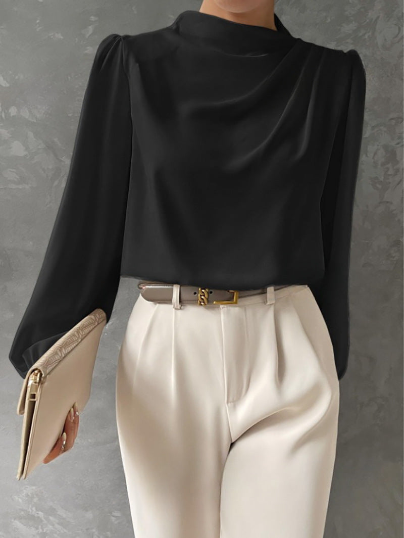 Damen Elegante Langarmbluse Lässig