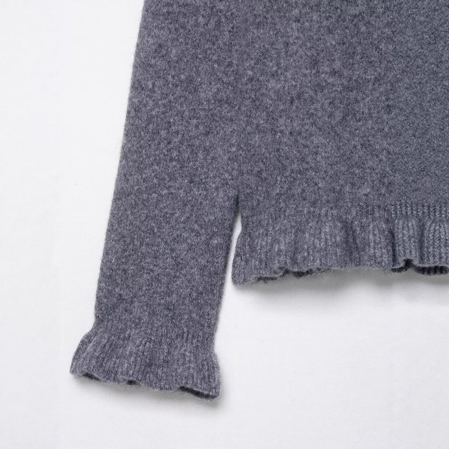 Damen Strickjacke Rüschen Eveloria