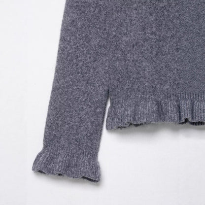 Damen Strickjacke Rüschen Eveloria