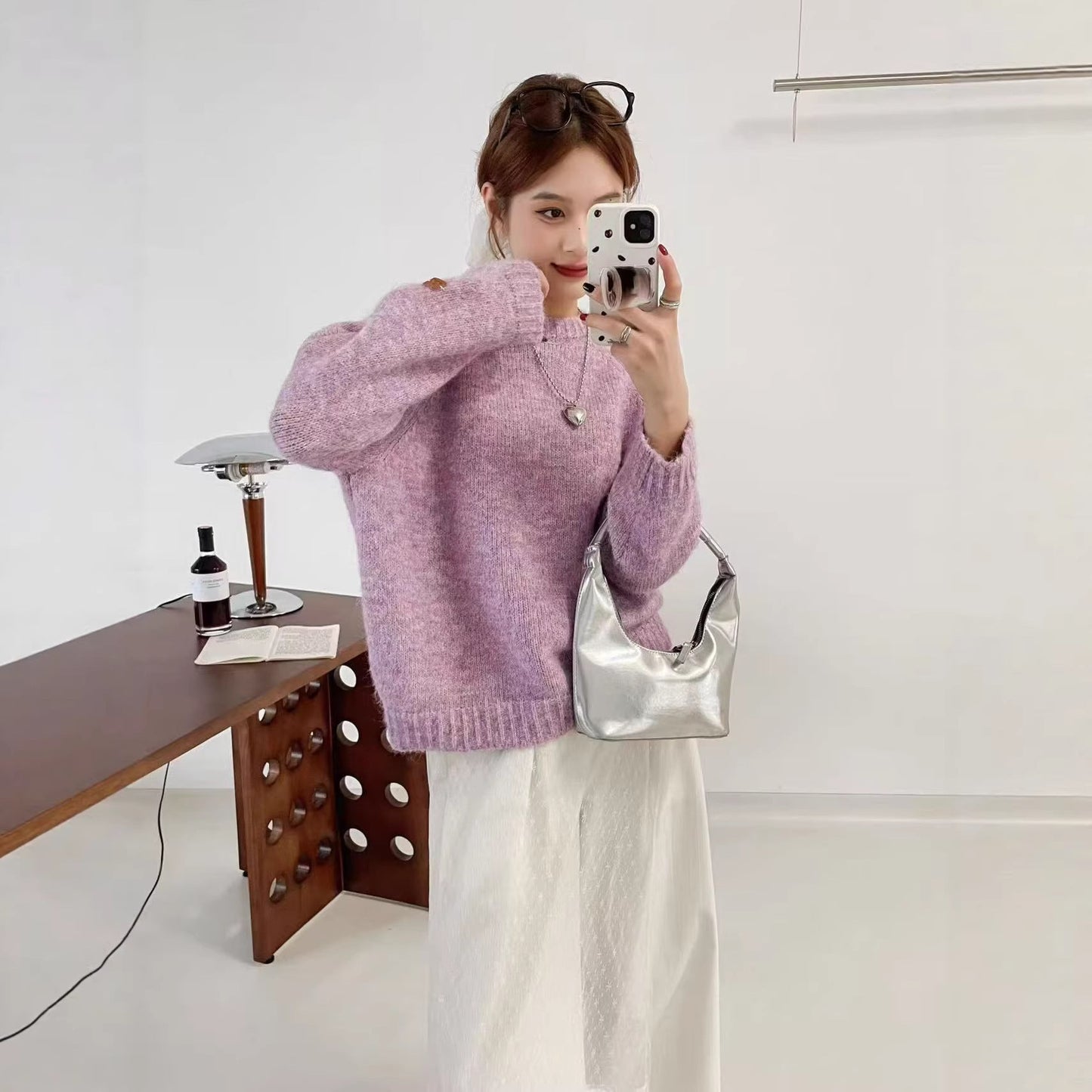 Damen Strickpullover Weich Lässiger Schnitt Eveloria - Eveloria