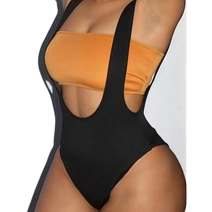 Damen Badeanzug Cut-Out-Design Verstellbare Träger Eveloria