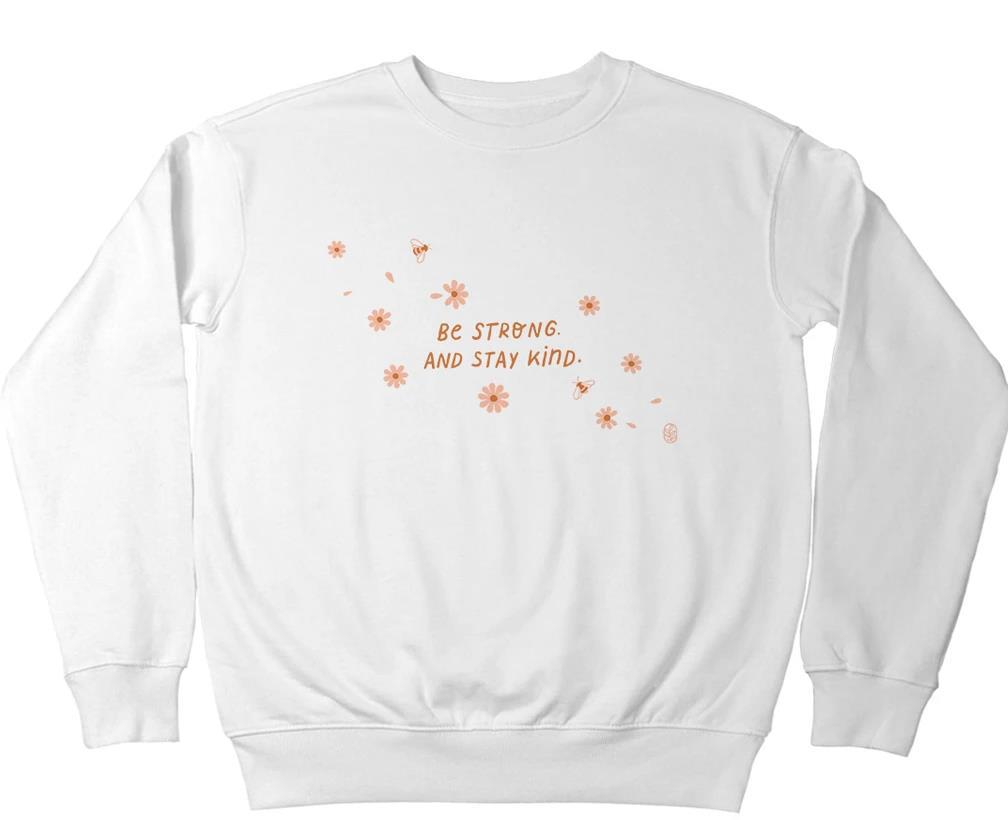 Damen Sweatshirt Florales Design Weiss