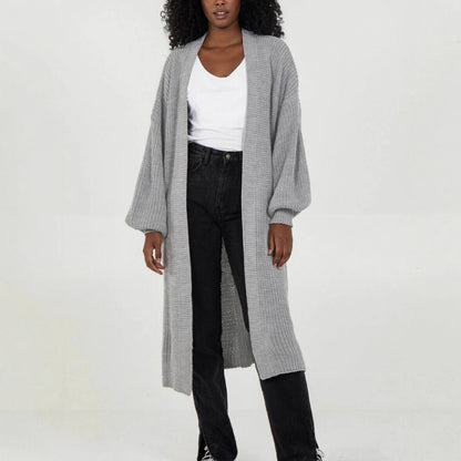 Damen Oversized Strickmantel Lässig