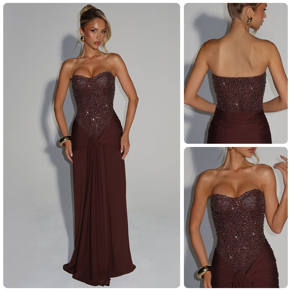 Damen Abendkleid Korsettdesign Fließender Rock Eveloria - Eveloria