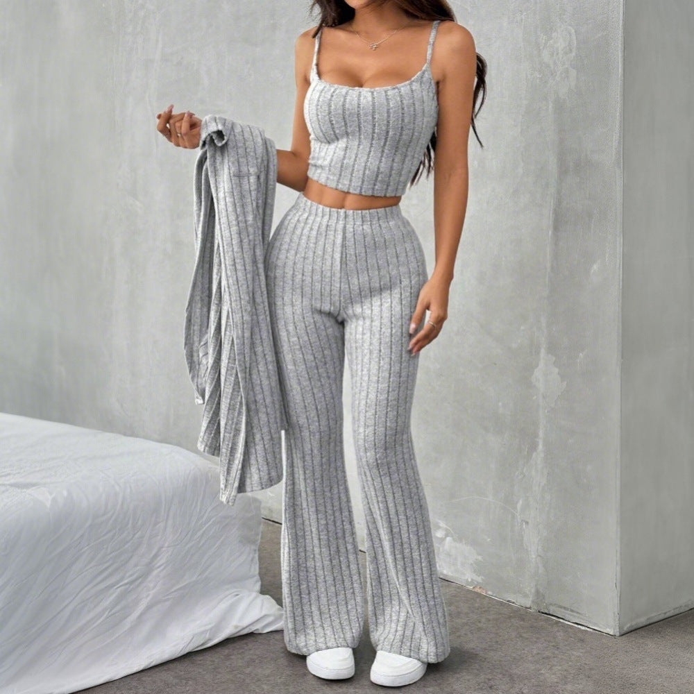 Damen Strickpullover Langärmelig Elegant Wickeldesign