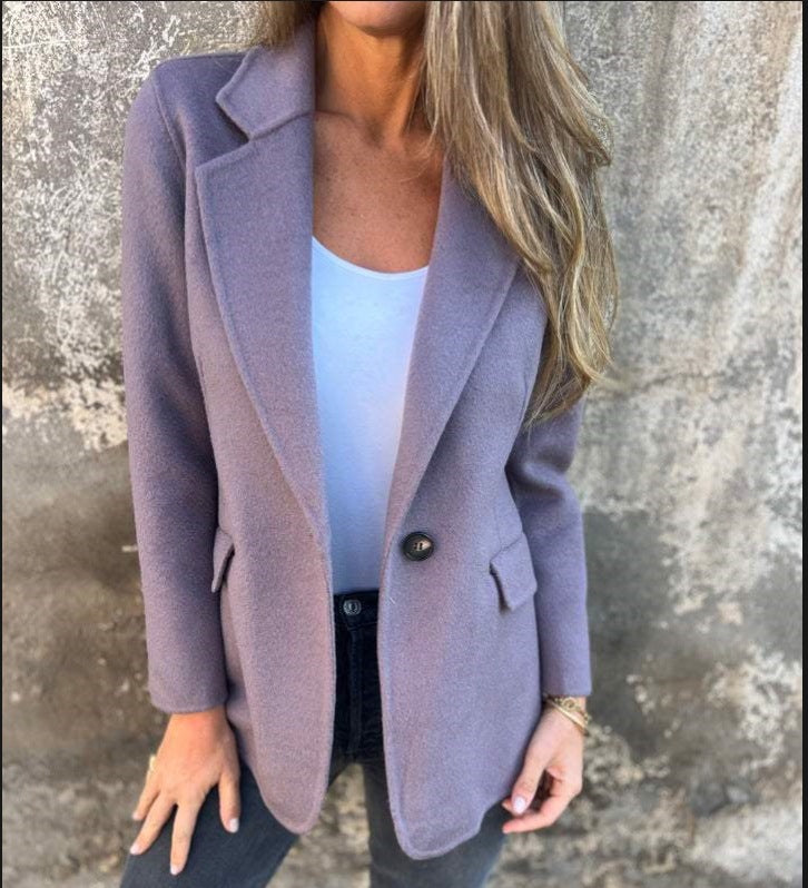 Damen Blazerjacke Weiches Fleece Eveloria