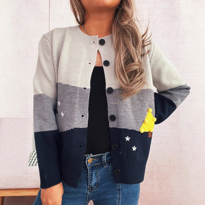 Damen Strickjacke mit Applikationen