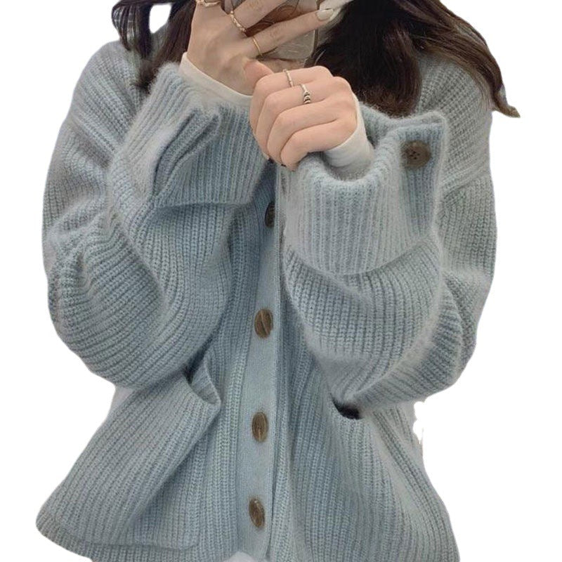 Damen Grobstrickcardigan mit Taschen Eveloria