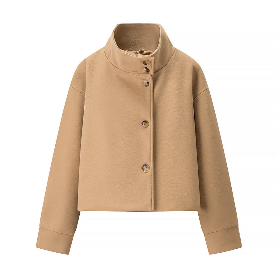 Damenjacke Stehkragen Elegant Knöpfe Eveloria