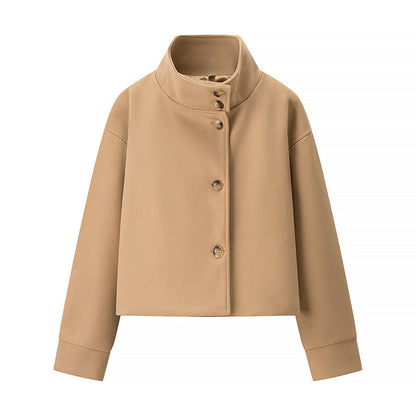 Damenjacke Stehkragen Elegant Knöpfe Eveloria