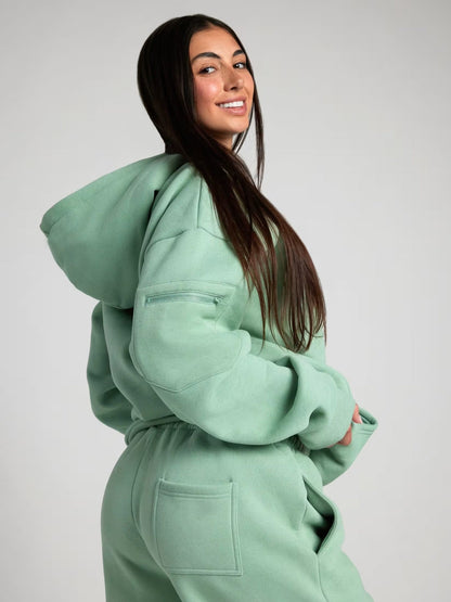 Damen Hoodie mit Schlafmaske aus Fleece Eveloria