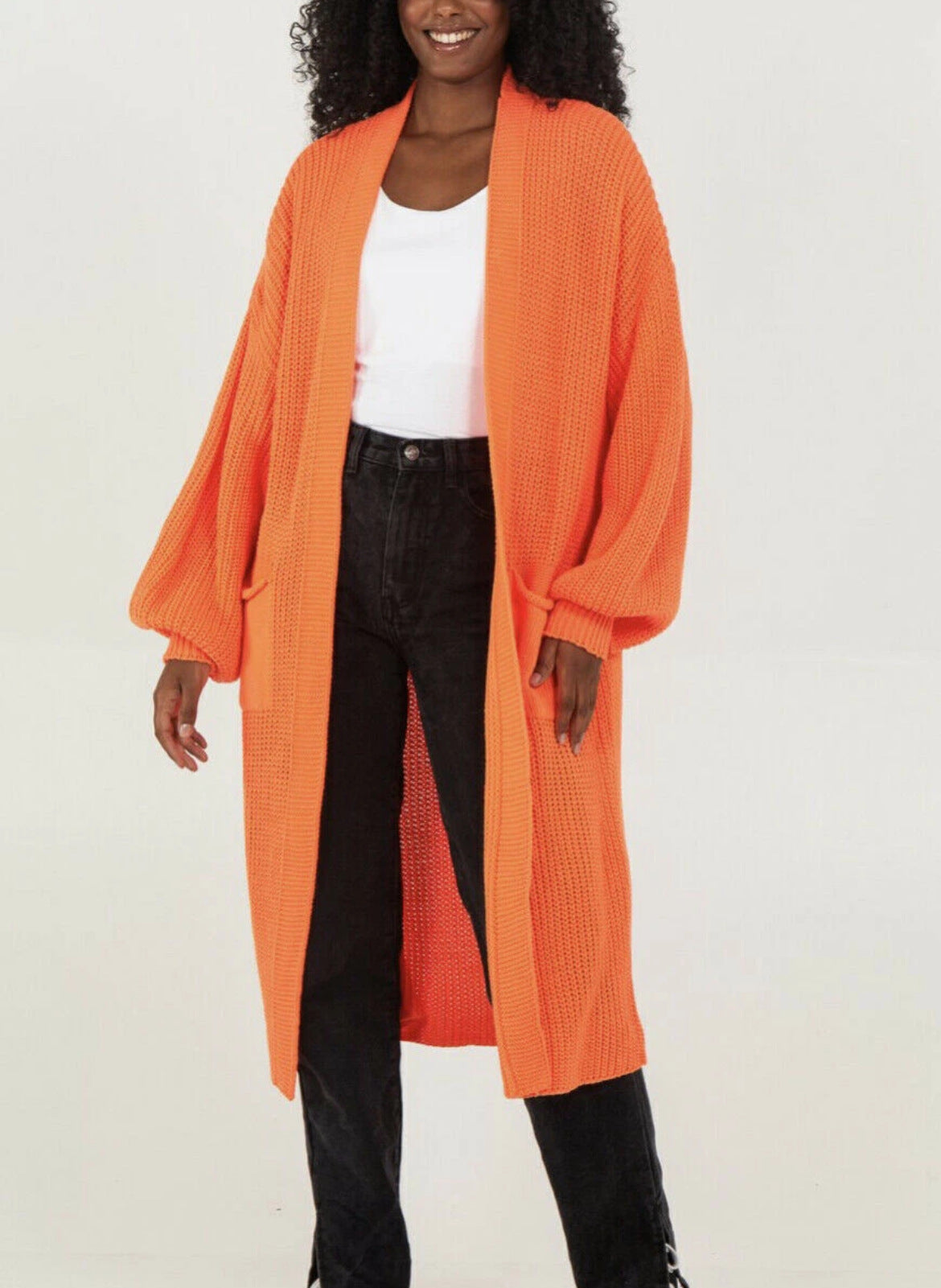 Damen Oversized Strickmantel Lässig
