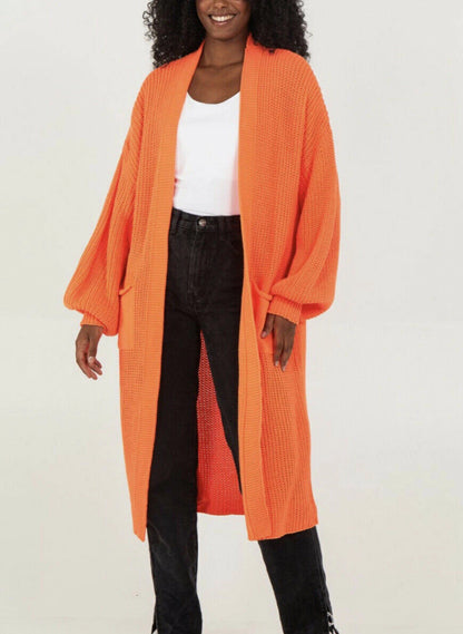 Damen Oversized Strickmantel Lässig