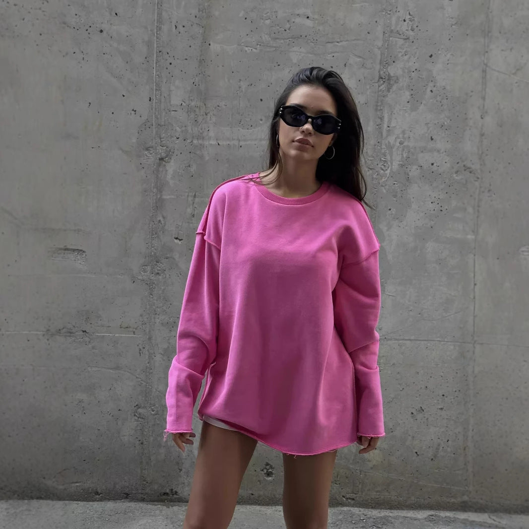 Damen Oversize-Pullover Weiter Schnitt Strukturiert Eveloria