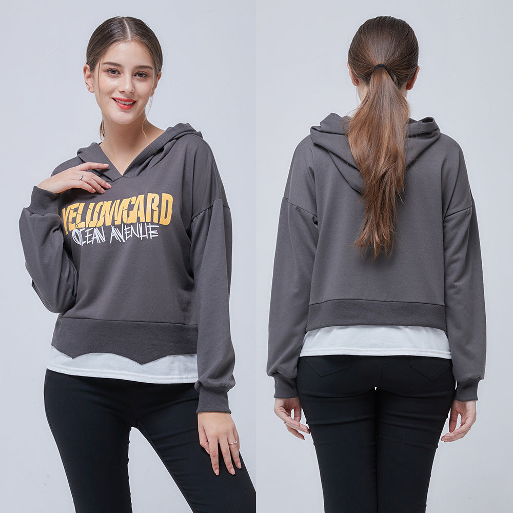 Damen Cropped Hoodie mit Grafik Eveloria