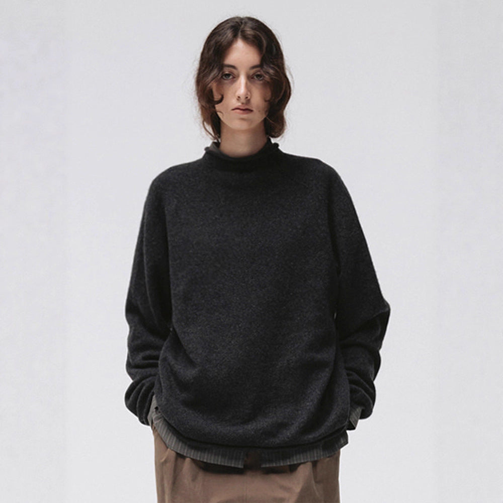 Damen Strickpullover Hochgeschnitten Komfortabel Eveloria