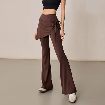 Damen Flare-Hosen Asymmetrisch Hoher Bund Eveloria