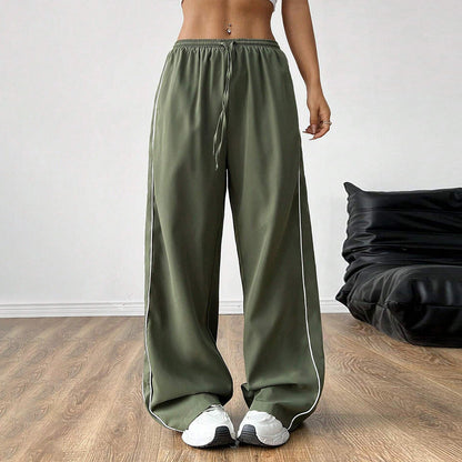 Damen Sporthose Elastischer Bund Seitenstreifen Eveloria