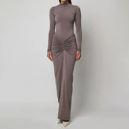 Damen Maxikleid Enganliegend Tiefes Dekolleté Eveloria