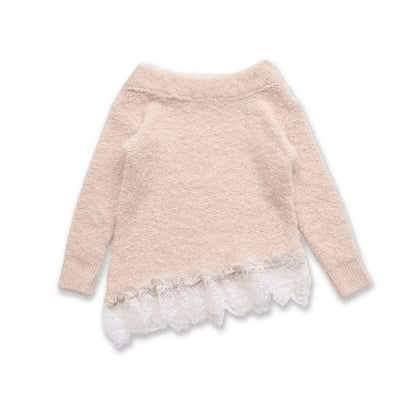 Damen Pullover Spitze Verspielt Eveloria - Eveloria