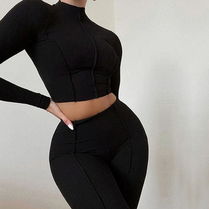 Damen Sportliches Set Langarm Eveloria