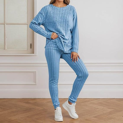 Damen Strickensemble Rippenstruktur Eveloria