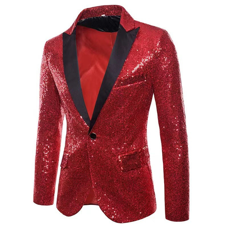Herren Blazer Pailletten schimmernd Eveloria