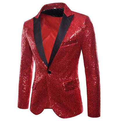 Herren Blazer Pailletten schimmernd Eveloria