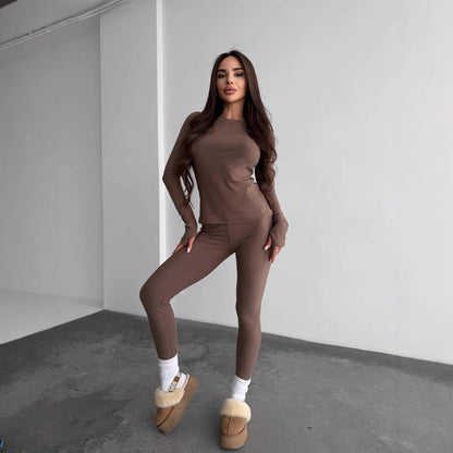 Damen Fitness-Loungewear-Set Körperbetont Eveloria