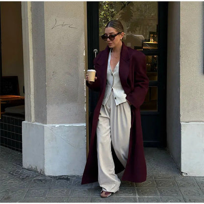 Damen Oversized Mantel Modisch Eveloria