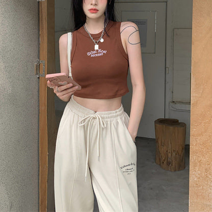 Damen Crop- Hochkragen Dezent Schriftzug Schwarz - Eveloria