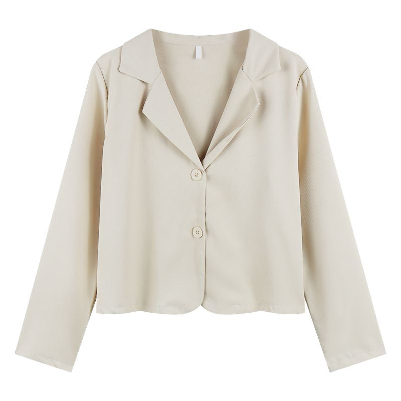 Damen Kurzjacke modisch mit Knopf-Ausschnitt Eveloria