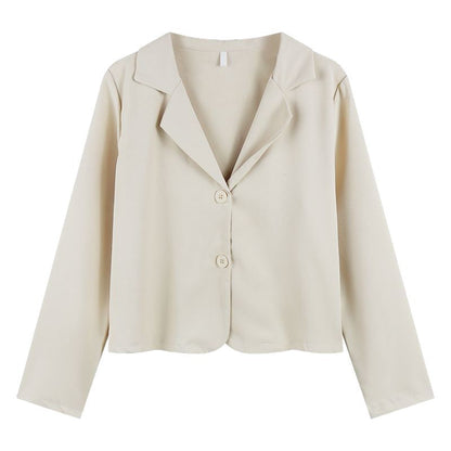 Damen Kurzjacke modisch mit Knopf-Ausschnitt Eveloria