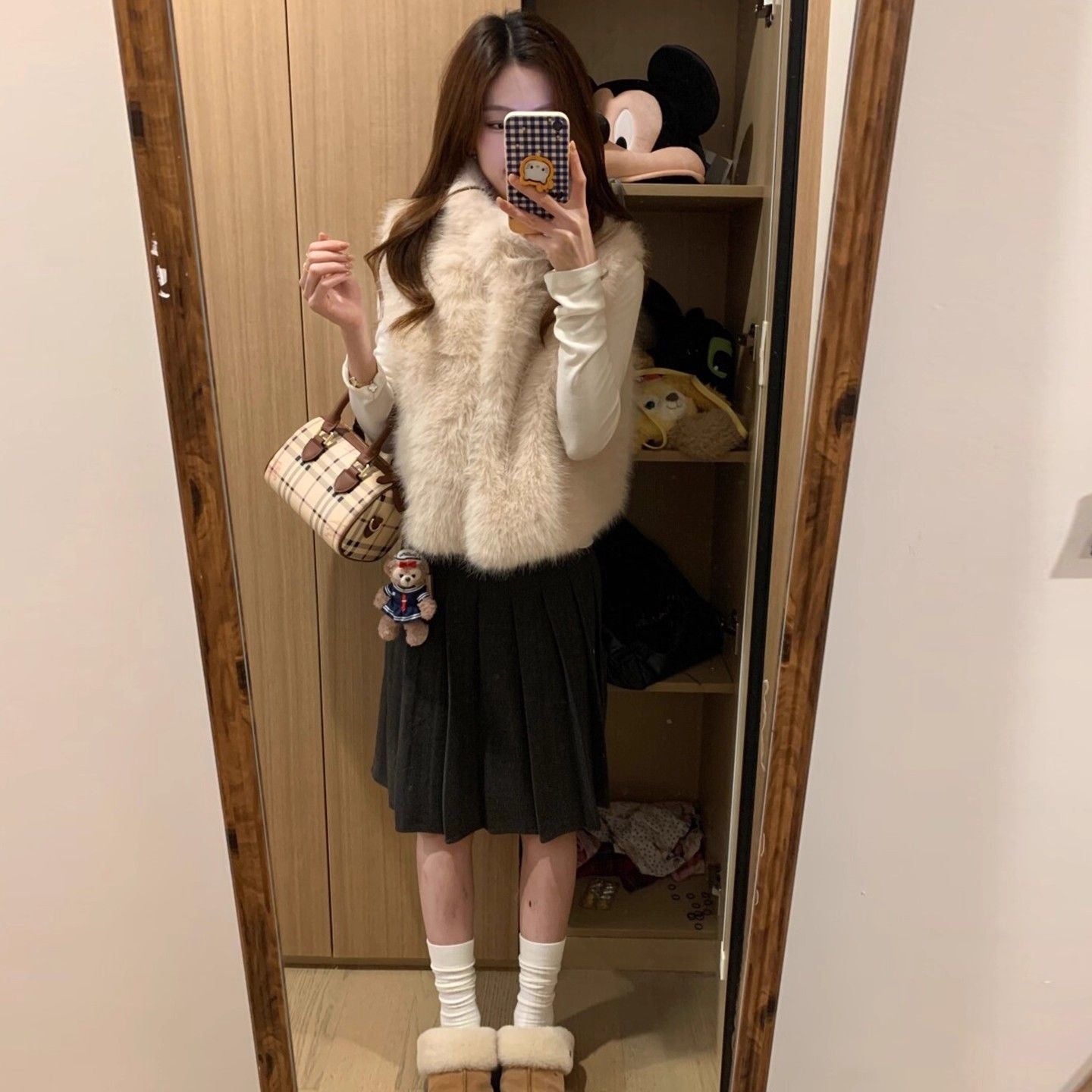 Damen Flauschweste Stylisch Eveloria