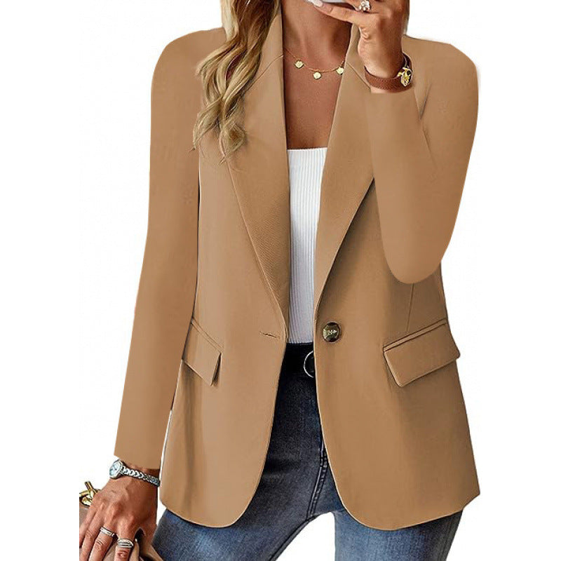 Damen Blazer Moderner Schnitt Elegante Knöpfe Eveloria