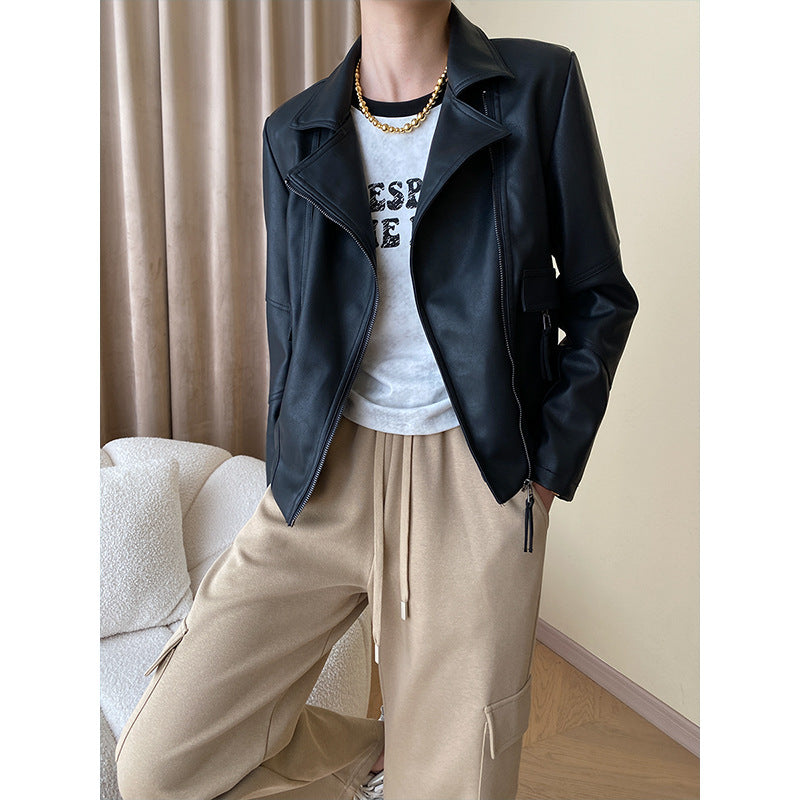 Damen Bikerjacke Lässiger Schnitt Eveloria