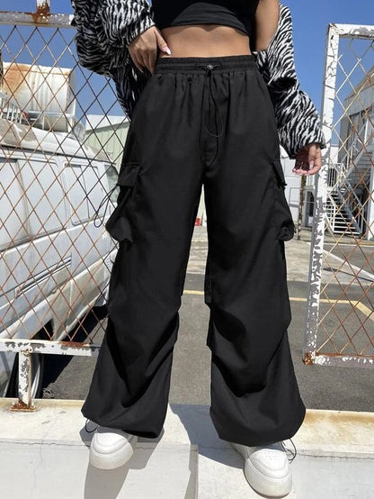 Damen Cargo-Hose Extragroßer Schnitt Praktische Taschen