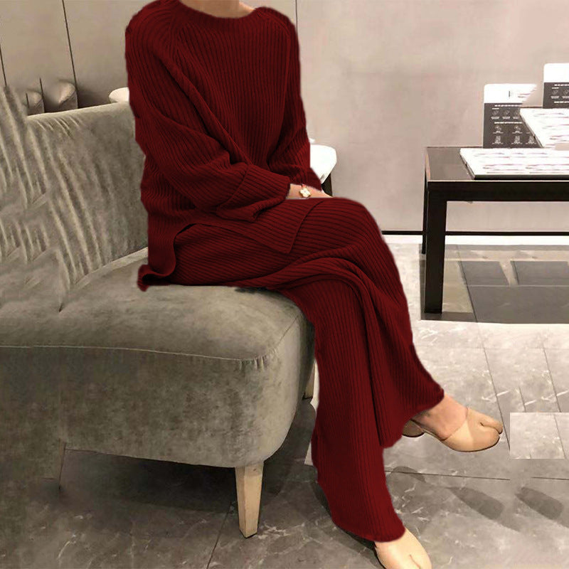 Damen Strickensemble Weit Schnitt Eveloria