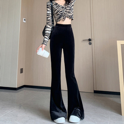 Damen Flare-Hose Samt Eveloria