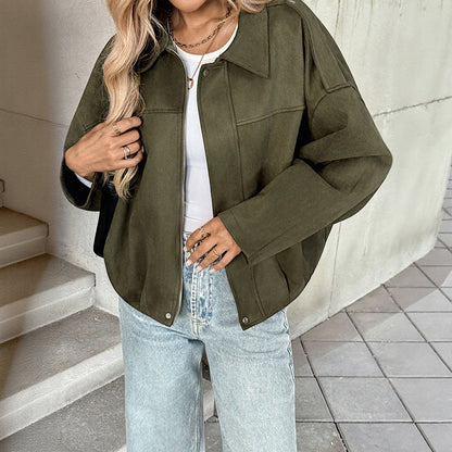 Damen Oversized-Jacke Hochwertiges Material Lässig Eveloria