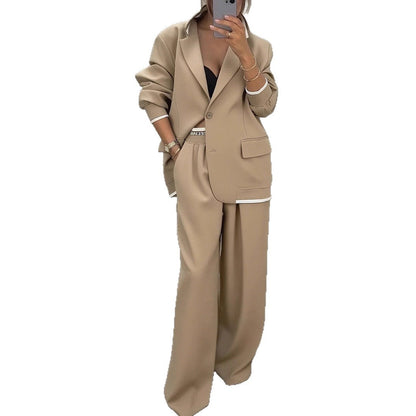 Damen Blazer-Hose-Set Weiter Schnitt Modern Eveloria