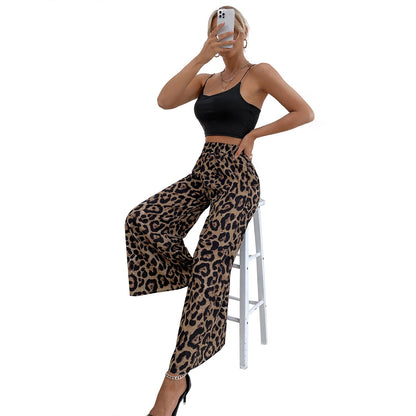 Damen Leoparden-Haremshose Elastisch Weite Eveloria