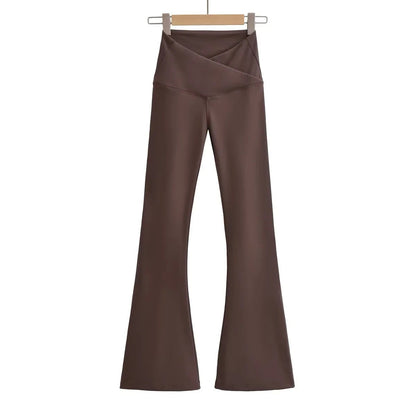 Damen Flared Leggings Hochtaillig Elegantes Design