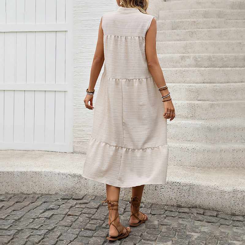 Damen Maxikleid Sommer Asymmetrischer Volant Bindegürtel Eveloria