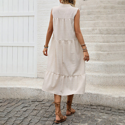 Damen Maxikleid Sommer Asymmetrischer Volant Bindegürtel Eveloria