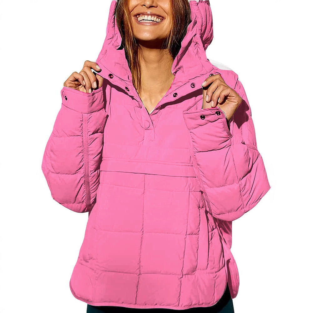 Damen Steppjacke Übergröße mit Kapuze Eveloria